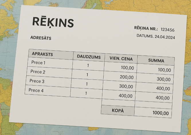 Ārvalstīs izsniegts rēķins kā attaisnojuma dokuments